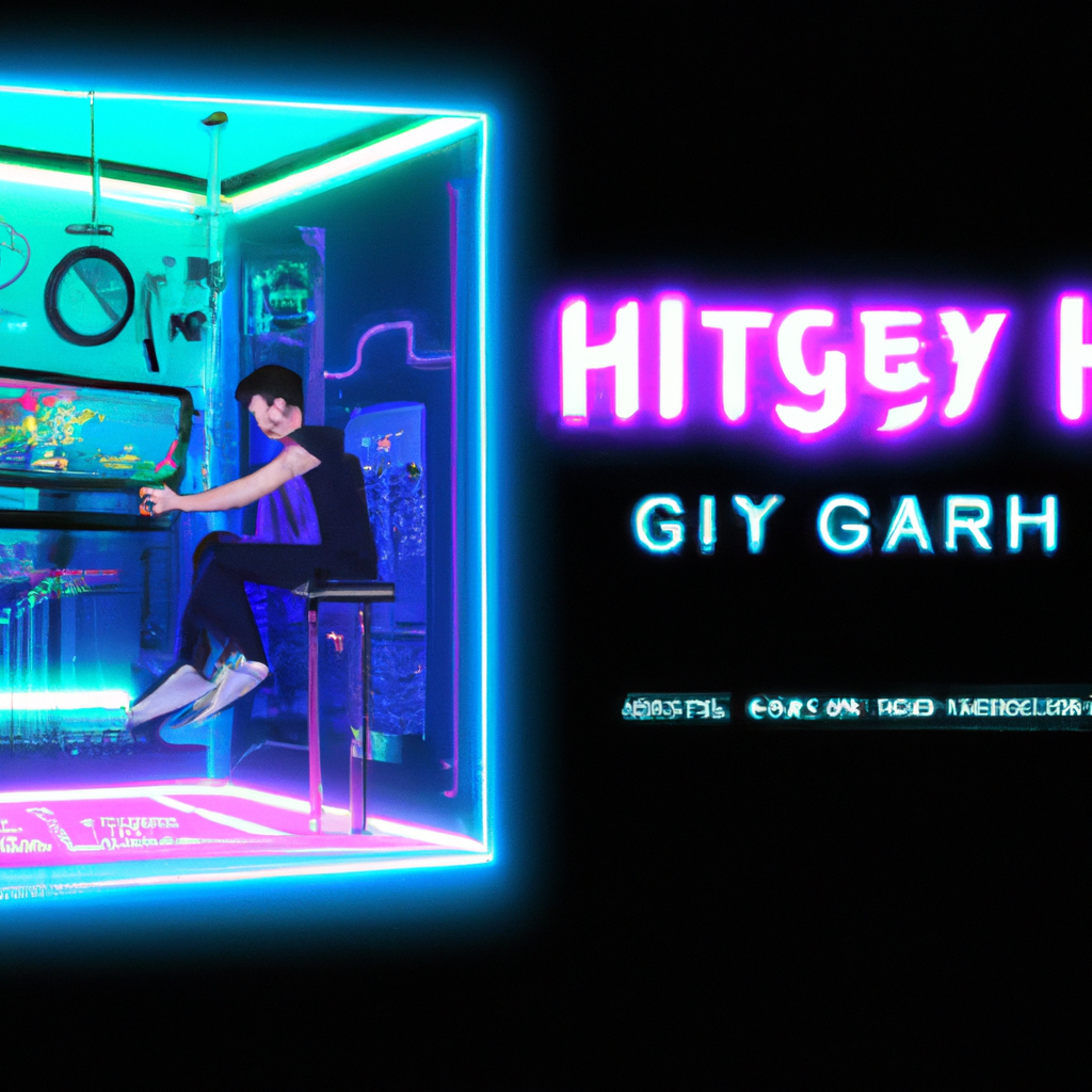 ArcadeFoundry hero — player center with neon grid